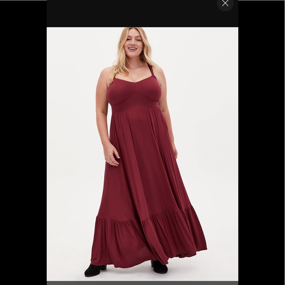 Torrid long jersey dress. Size 0 worn once. Maxi dress